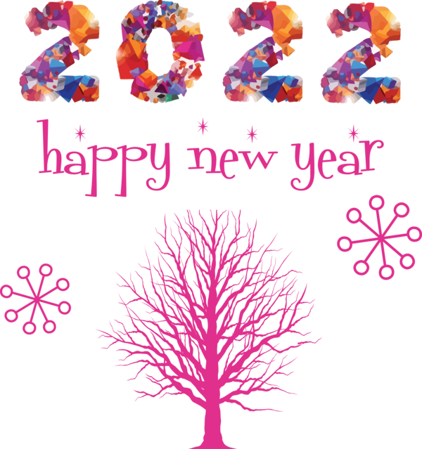 Transparent New Year Leaf Floral design Petal for Happy New Year 2022 for New Year