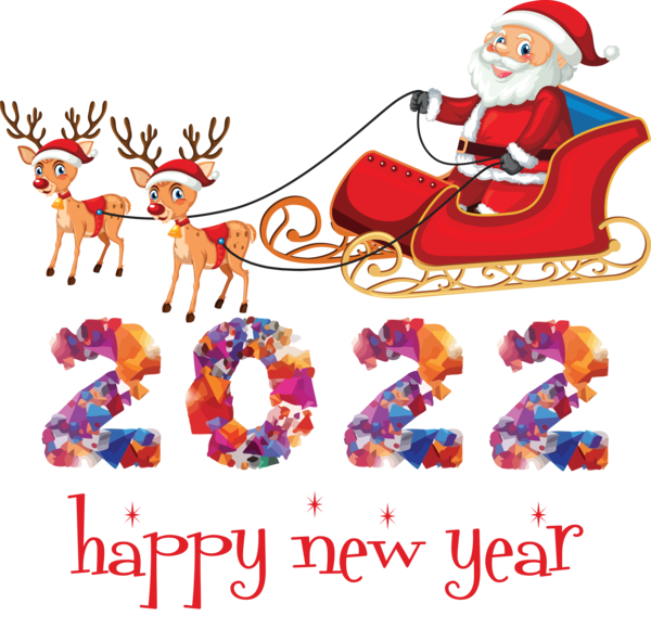 Transparent New Year Christmas Day Reindeer Bauble for Happy New Year 2022 for New Year