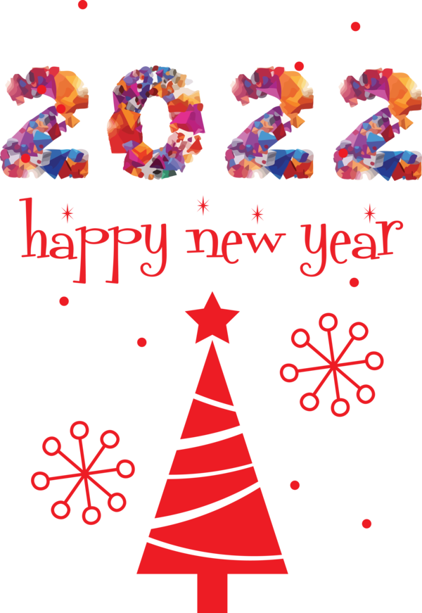 Transparent New Year Christmas Tree Christmas Day Holiday for Happy New Year 2022 for New Year