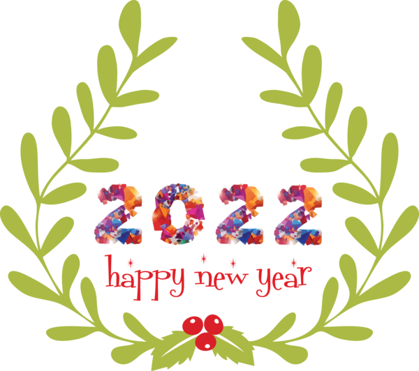 Transparent New Year Christmas Day Watercolor painting Drawing for Happy New Year 2022 for New Year