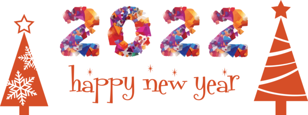 Transparent New Year Christmas decoration Meter Font for Happy New Year 2022 for New Year