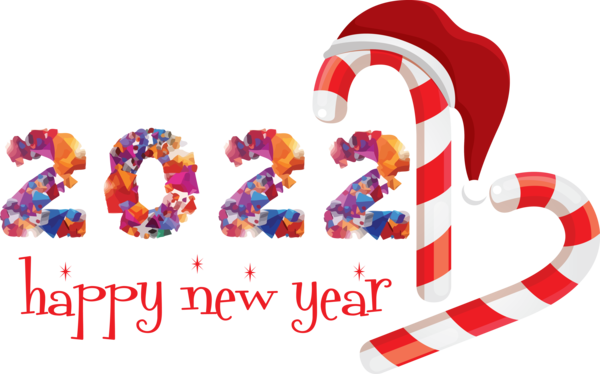 Transparent New Year Candy Logo Confectionery for Happy New Year 2022 for New Year