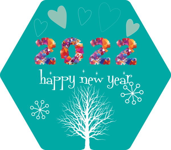 Transparent New Year Leaf Line Meter for Happy New Year 2022 for New Year