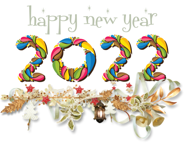 Transparent New Year Font Meter Jewellery for Happy New Year 2022 for New Year