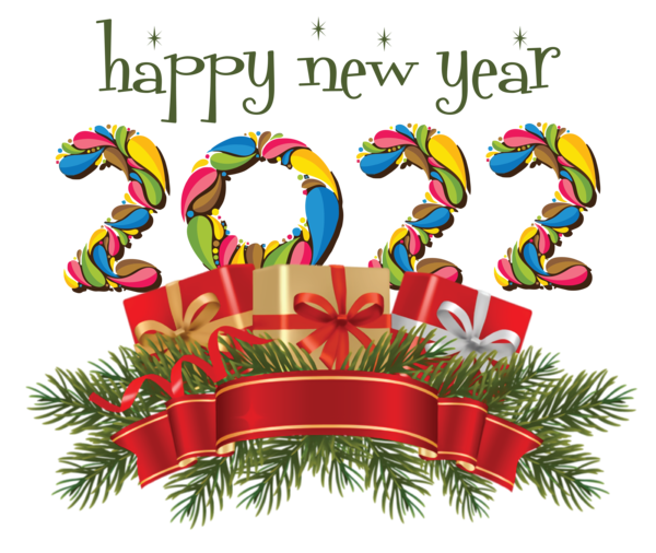 Transparent New Year Meter Tree Christmas Day for Happy New Year 2022 for New Year