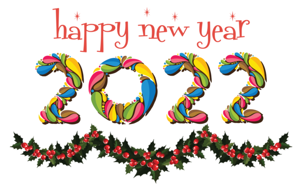 Transparent New Year Symbol Line Meter for Happy New Year 2022 for New Year