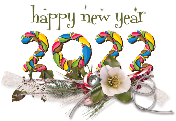 Transparent New Year Meter Design Font for Happy New Year 2022 for New Year