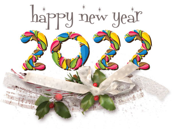 Transparent New Year Font Meter Diner for Happy New Year 2022 for New Year