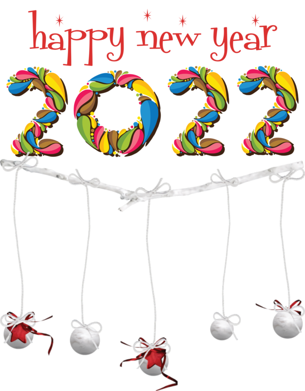 Transparent New Year Balloon Line Meter for Happy New Year 2022 for New Year