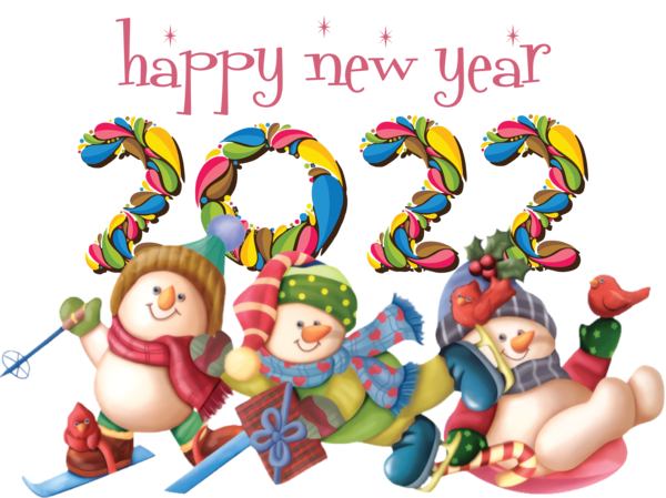 Transparent New Year Christmas Day Snowman Holiday for Happy New Year 2022 for New Year