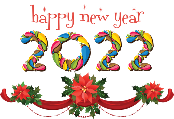 Transparent New Year Design Line Meter for Happy New Year 2022 for New Year
