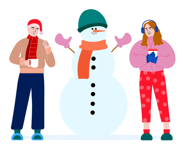 Transparent Christmas Christmas Day Cartoon Joint for Snowman for Christmas