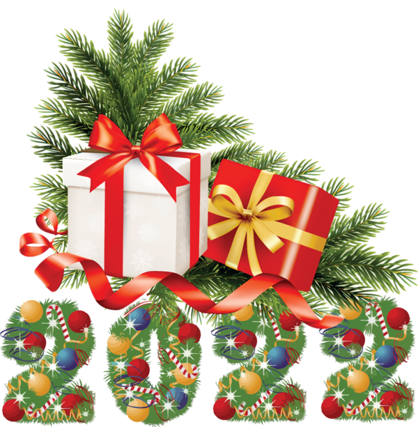 Transparent New Year Gift  Christmas Day for Happy New Year 2022 for New Year