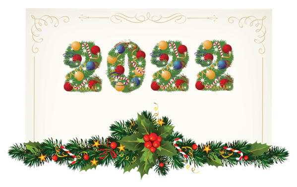 Transparent New Year Bauble Christmas Tree Christmas Day for Happy New Year 2022 for New Year