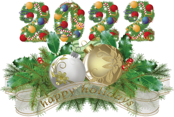 Transparent New Year Christmas Day Christmas Ornament M Conifers for Happy New Year 2022 for New Year