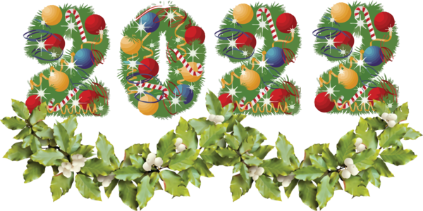 Transparent New Year Leaf Floral design Design for Happy New Year 2022 for New Year