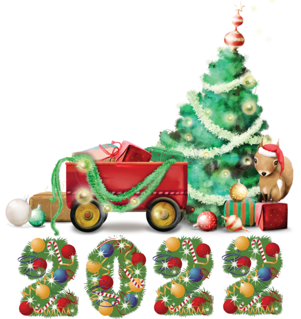Transparent New Year Rudolph Christmas Day Christmas Tree for Happy New Year 2022 for New Year