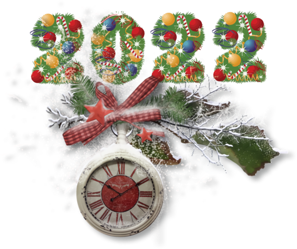 Transparent New Year Christmas decoration Christmas Day Christmas Ornament M for Happy New Year 2022 for New Year