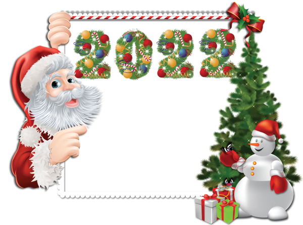 Transparent New Year Christmas Day Transparency Santa Claus for Happy New Year 2022 for New Year