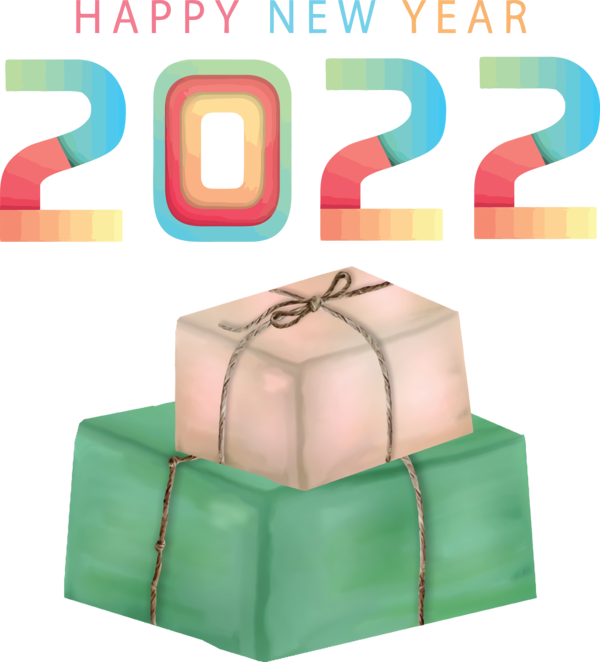 Transparent New Year Font Line Meter for Happy New Year 2022 for New Year