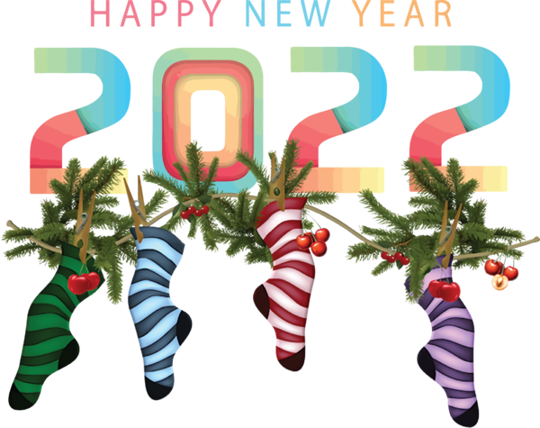 Transparent New Year Christmas Day Drawing Bauble for Happy New Year 2022 for New Year