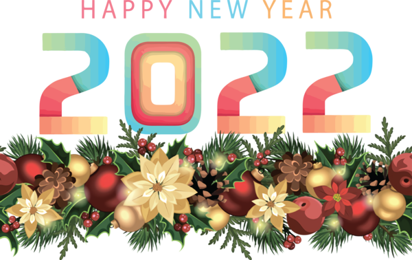 Transparent New Year Christmas Day Fir Christmas decoration for Happy New Year 2022 for New Year