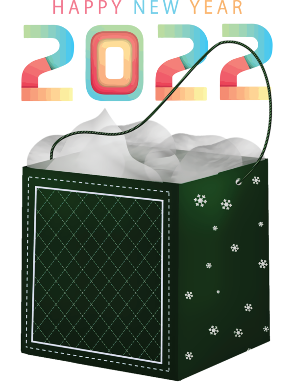 Transparent New Year Green Design Pattern for Happy New Year 2022 for New Year