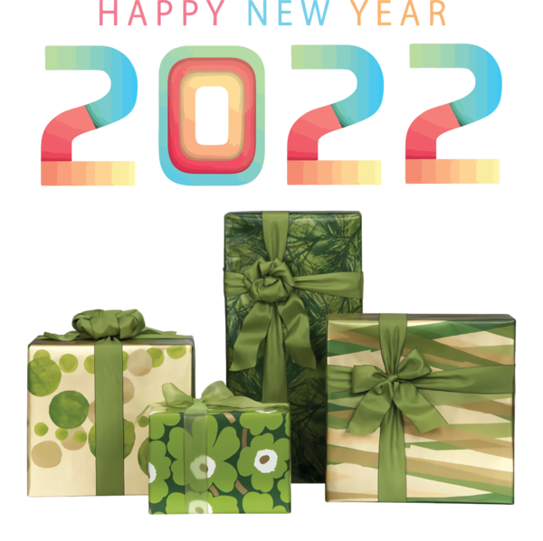 Transparent New Year Green Produce Font for Happy New Year 2022 for New Year