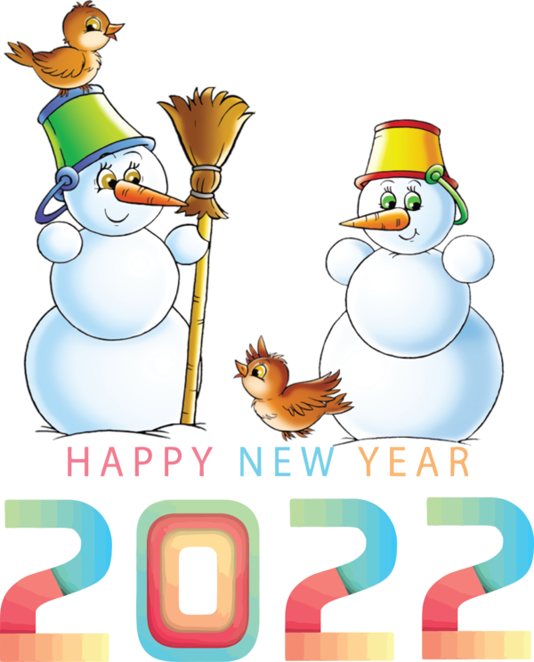 Transparent New Year Snowman Winter Drawing for Happy New Year 2022 for New Year
