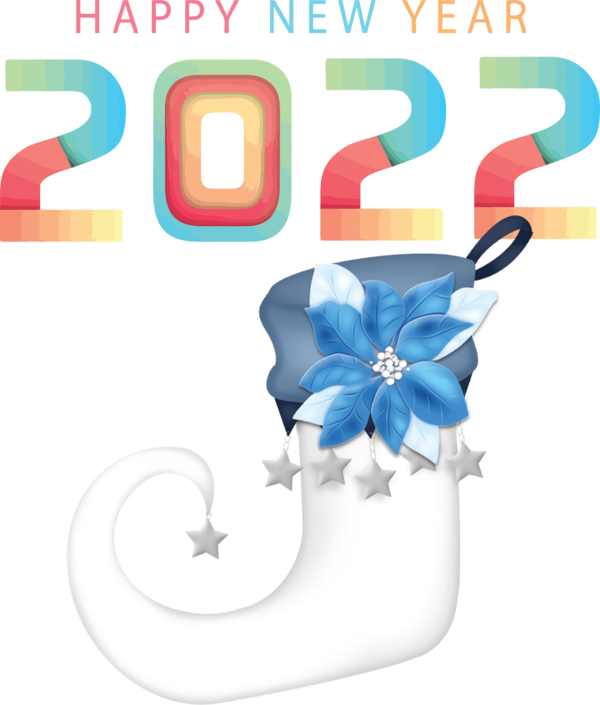 Transparent New Year Flower Drawing Logo for Happy New Year 2022 for New Year