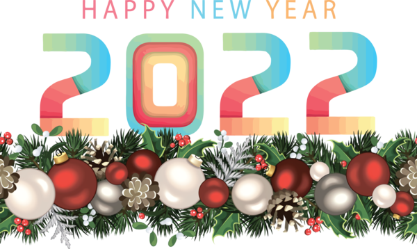 Transparent New Year Christmas Day Christmas decoration Christmas Ornament M for Happy New Year 2022 for New Year