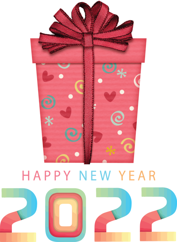 Transparent New Year Gift Birthday Gift Box for Happy New Year 2022 for New Year