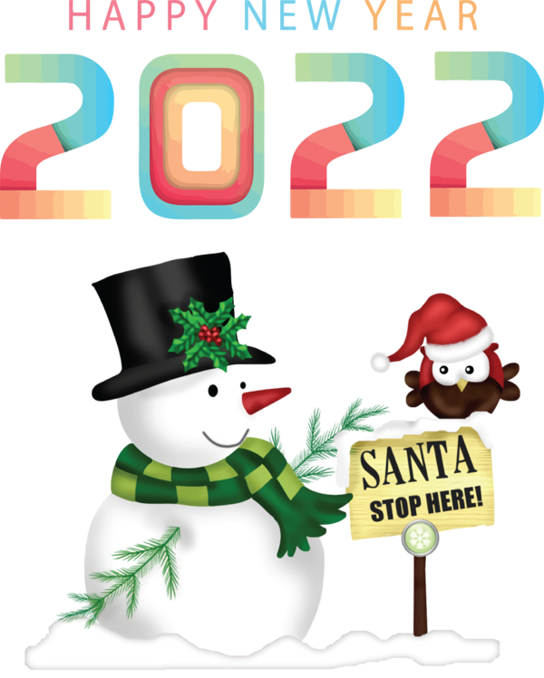 Transparent New Year Christmas Day Sander illusion Logo for Happy New Year 2022 for New Year