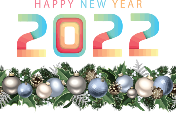 Transparent New Year Christmas Day Christmas decoration Christmas Ornament M for Happy New Year 2022 for New Year