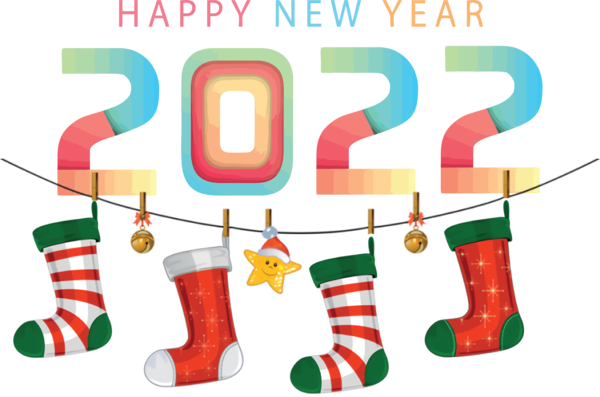 Transparent New Year Christmas Stocking Transparency Christmas Day for Happy New Year 2022 for New Year