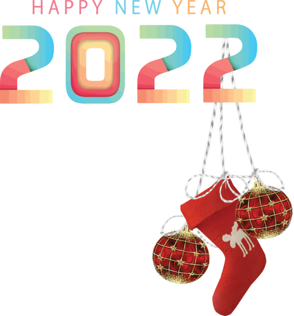 Transparent New Year Christmas Day Christmas Stocking Design for Happy New Year 2022 for New Year