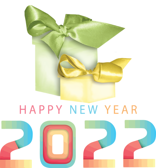 Transparent New Year Christmas Day Gift Logo for Happy New Year 2022 for New Year