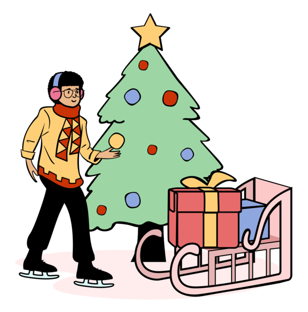Transparent Christmas Christmas Day Christmas Tree Character for Christmas Gift for Christmas