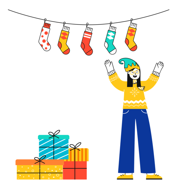 Transparent Christmas Cartoon Diagram Yellow for Merry Christmas for Christmas