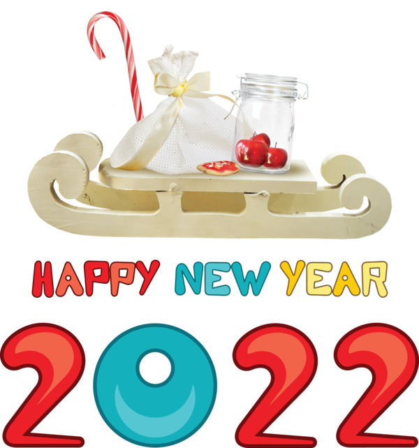 Transparent New Year Christmas Day Gift Ornament for Happy New Year 2022 for New Year