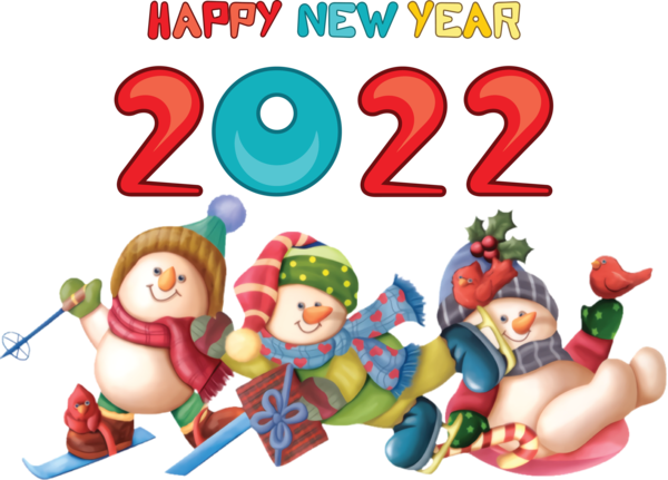Transparent New Year Christmas Day Snowman Christmas gift for Happy New Year 2022 for New Year