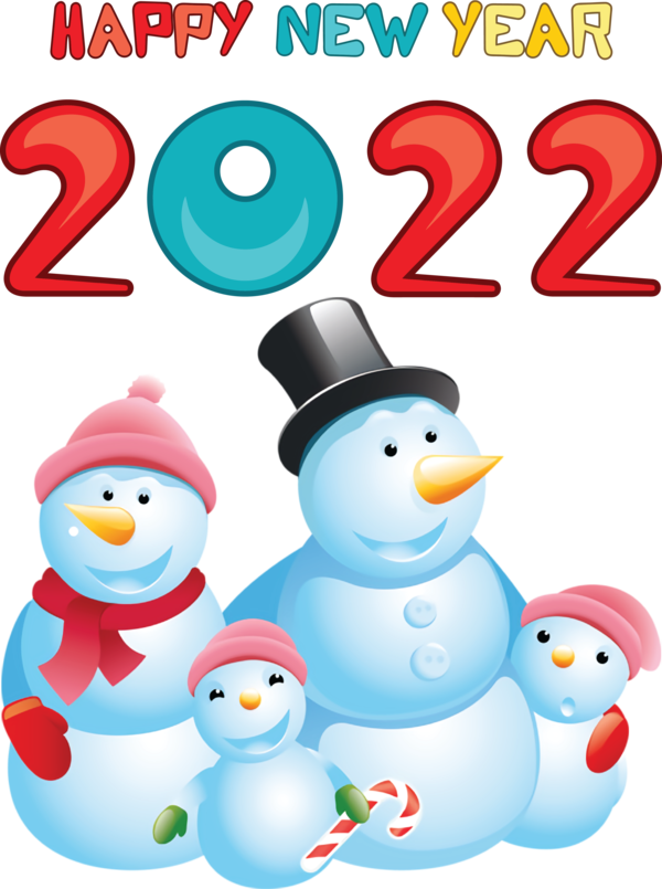 Transparent New Year Snowman Winter GIF for Happy New Year 2022 for New Year