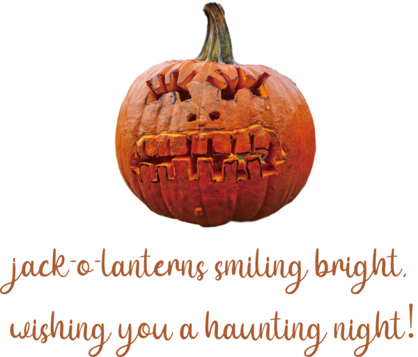 Transparent halloween Winter Jack-o'-lantern Squash for Happy Halloween for Halloween