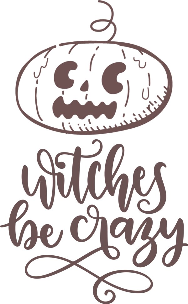 Transparent Halloween Design Calligraphy Line for Witch for Halloween