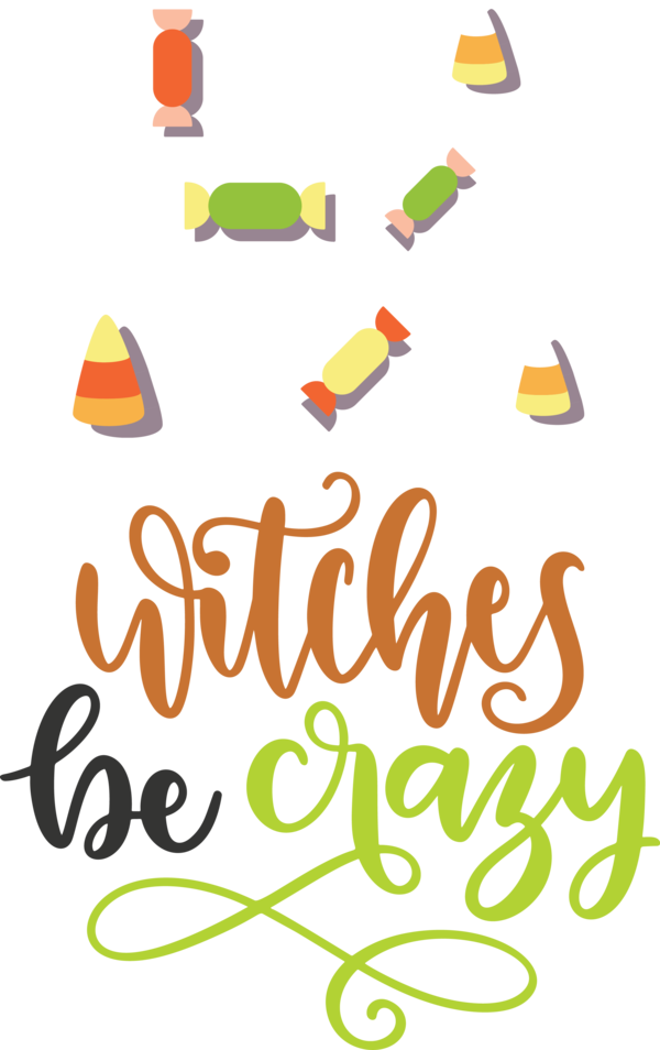 Transparent Halloween Logo Yellow Line for Witch for Halloween