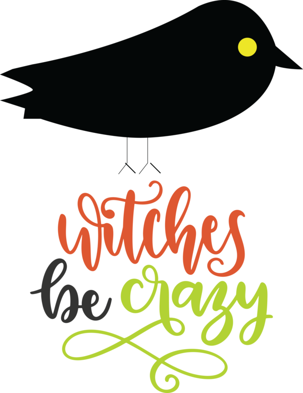Transparent Halloween Birds Logo Design for Witch for Halloween