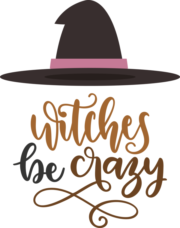 Halloween Logo Hat Line for Witch for Halloween - 2989x3782