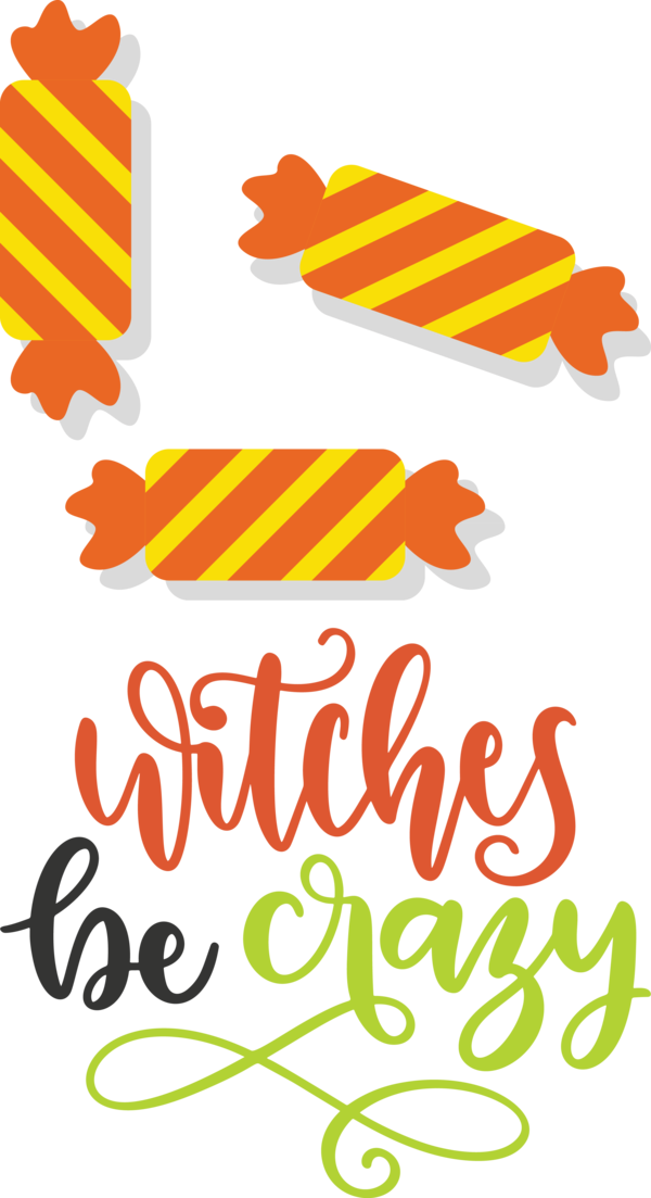 Transparent Halloween Logo Design Yellow for Witch for Halloween