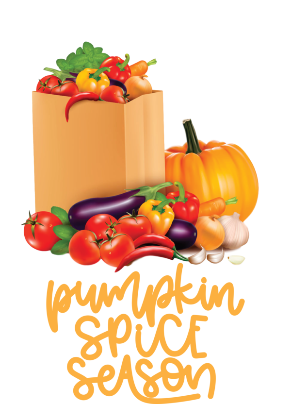 Transparent thanksgiving Vegetarian cuisine Vegetable Shopping bag for Thanksgiving Pumpkin for Thanksgiving