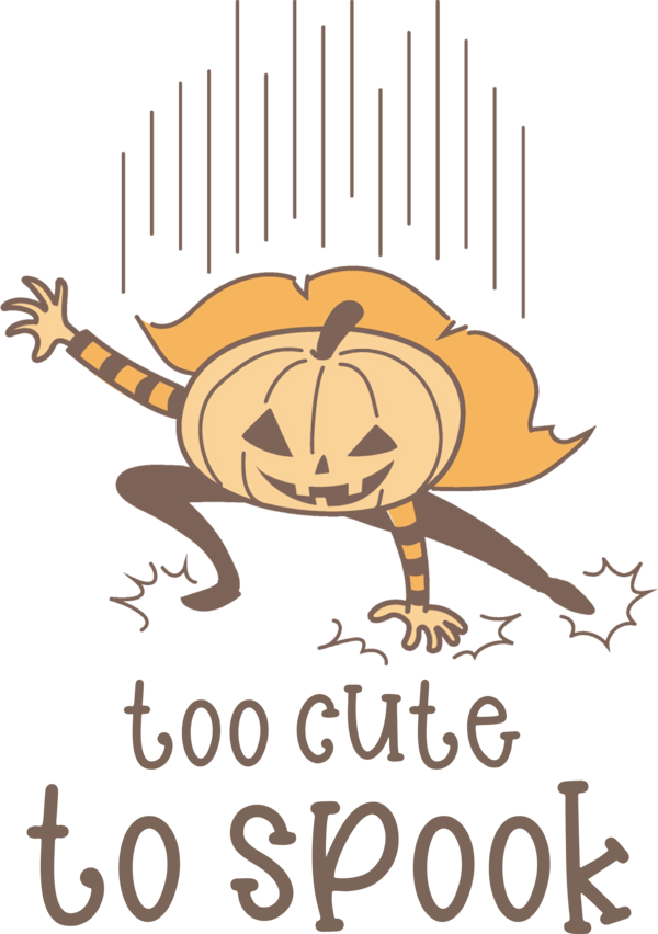 Transparent Halloween Cartoon Line art Logo for Jack O Lantern for Halloween
